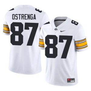 White #87 College Football UIowa Player Mens Addison Ostrenga Jerseys 701724-290