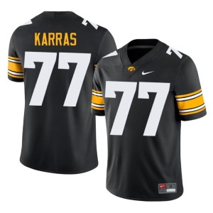 Black Men's Alex Karras #77 Iowa Hawkeyes Replica College Football Jersey 262989-624