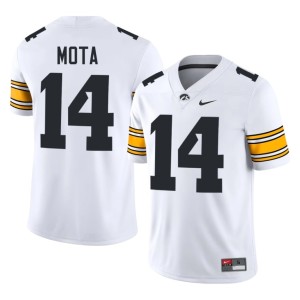 White Hawkeyes #14 Mens Alex Mota College Football University Jersey 242761-850