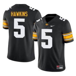 Black NCAA #5 UIowa College Football Anthony Hawkins Men Jersey 316021-116