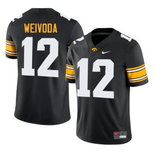Black Billy Weivoda Men's Player College Football #12 IOWA Hawkeyes Jersey 484346-899