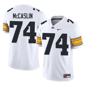 White Hawkeyes Bodey McCaslin #74 College Football Men's Official Jerseys 529790-656