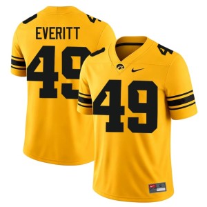Gold Men #49 2026-27 College Football UIowa Boston Everitt Jersey 903096-795