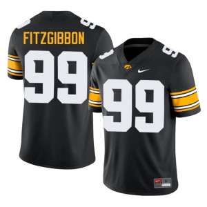 Black Official University of Iowa Athletics #99 Brad Fitzgibbon College Football Mens Jerseys 717219-150