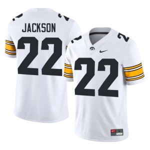 White IOWA Hawkeyes College Football #22 Braeden Jackson Men Player Jersey 143660-772