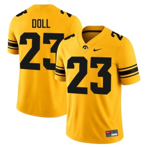 Gold #23 College Football U of I Men Brevin Doll University Jersey 430388-346