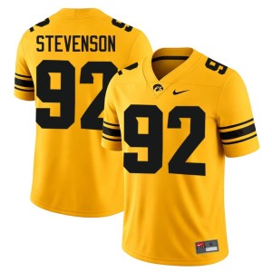 Gold Men Brice Stevenson #92 College Football Hawks Embroidery Jersey 526798-228