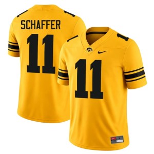 Gold #11 University of Iowa Men 2026 Brody Schaffer College Football Jerseys 928157-416