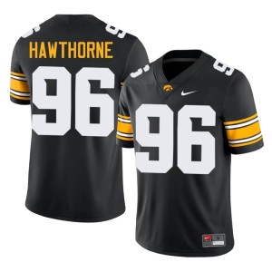 Black University of Iowa Bryce Hawthorne College Football #96 Mens NCAA Jersey 827499-337