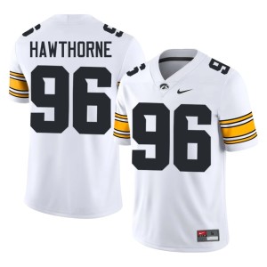 White Bryce Hawthorne Mens #96 College Football Game University of Iowa Jerseys 853975-377