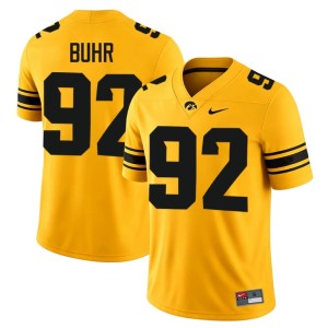 Gold College Football IOWA Men Caden Buhr #92 NCAA Jersey 913450-890