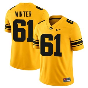 Gold College Football Player Cael Winter #61 Mens IOWA Hawkeyes Jersey 516312-125