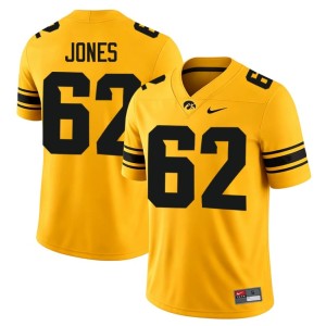 Gold College Football Cal Jones U of I #62 Men's Alumni Jerseys 817448-613