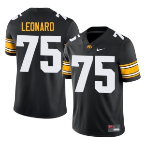 Black Alumni U of I College Football Men's Cannon Leonard #75 Jerseys 958590-616