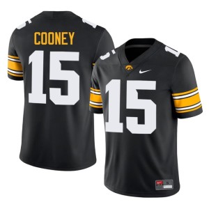 Black 2026-27 #15 College Football Carson Cooney Men University of Iowa Jersey 394593-200