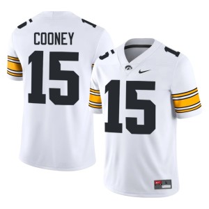 White University of Iowa #15 Carson Cooney Mens NCAA College Football Jerseys 371696-701