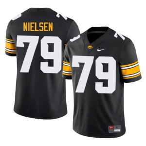 Black Mens College Football Official #79 U of I Carson Nielsen Jerseys 582335-411
