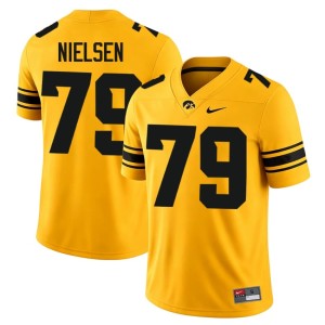 Gold #79 Carson Nielsen Iowa Men's Limited College Football Jerseys 651041-107
