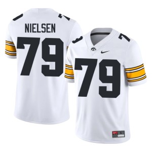 White Game Men IOWA Hawkeyes College Football Carson Nielsen #79 Jerseys 601599-466