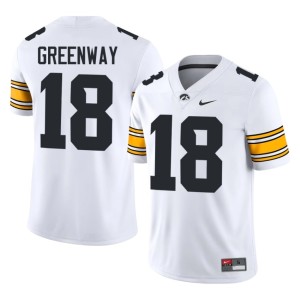 White Iowa Hawkeyes #18 Chad Greenway College Football Mens Replica Jersey 876215-354