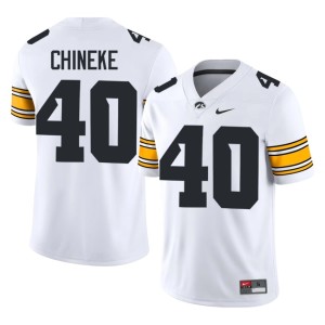 White Chima Chineke Mens University of Iowa Athletics College Football #40 Game Jerseys 996663-824
