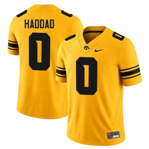 Gold University of Iowa Men Cody Haddad Alumni #0 College Football Jerseys 400240-664
