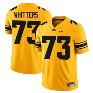 Gold High School Colin Whitters Mens University of Iowa Athletics #73 College Football Jerseys 208765-821