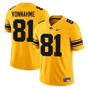 Gold College Football Mens #81 Official DJ Vonnahme Iowa Jersey 261995-712