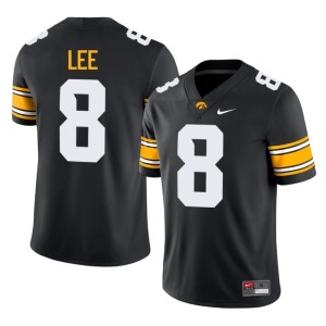Black Iowa College Football Deshaun Lee Men #8 Game Jersey 438771-321