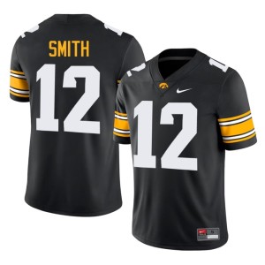Black Men's #12 Diondre Smith U of I Stitched College Football Jersey 522406-361