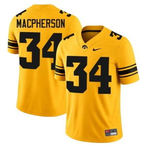 Gold College Football U of I Player #34 Men Drew MacPherson Jersey 395448-376