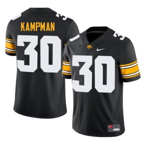 Black IOWA #30 Embroidery Mens Eli Kampman College Football Jerseys 215812-449