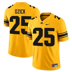 Gold #25 Eli Ozick Men College Football University Iowa Jerseys 363157-629