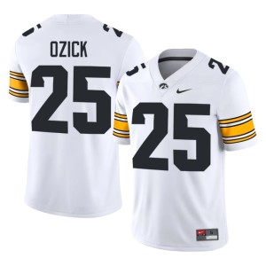 White University of Iowa Athletics College Football Men Alumni #25 Eli Ozick Jerseys 265760-713
