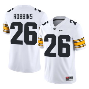 White IOWA Eli Robbins #26 Mens College Football High School Jerseys 929561-351