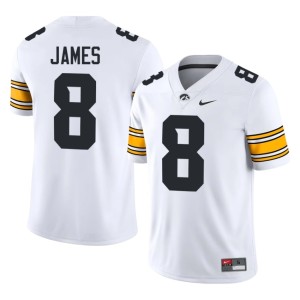White Evan James College Football Embroidery #8 Mens U of I Jersey 837109-938