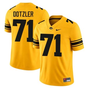 Gold Men Jack Dotzler U of I NCAA #71 College Football Jerseys 678745-305