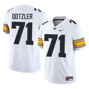 White #71 Mens Jack Dotzler College Football University University of Iowa Jerseys 886881-569