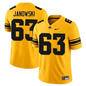 Gold Hawkeyes Josh Janowski Men College Football 2026-27 #63 Jersey 490672-516