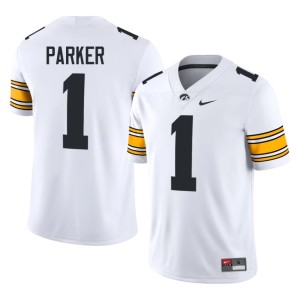 White KJ Parker Stitched Men #1 College Football Hawkeyes Jerseys 237793-281