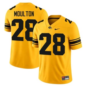 Gold College Football Embroidery #28 Mens Kamari Moulton UIowa Jersey 509062-802