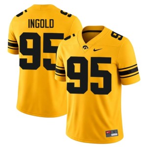 Gold #95 Men Iowa College Football Lance Ingold Replica Jerseys 640141-458