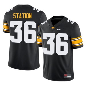 Black Embroidery Men Larry Station #36 College Football Hawks Jerseys 675575-631
