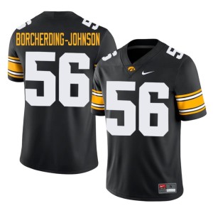 Black Maddux Borcherding-Johnson Mens NCAA College Football #56 Hawkeyes Jersey 252018-724
