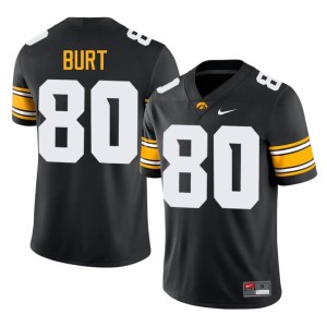 Black Michael Burt IOWA Mens #80 Replica College Football Jersey 446633-103