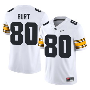 White Iowa College Football Michael Burt Game #80 Men's Jersey 778433-404