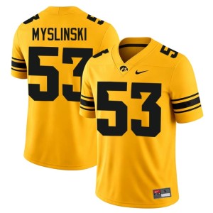 Gold Michael Myslinski #53 UIowa Men Limited College Football Jersey 972684-405