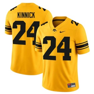 Gold Nile Kinnick College Football Mens #24 Embroidery Iowa Jerseys 321802-716