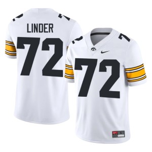 White #72 IOWA Hawkeyes Limited College Football Owen Linder Men's Jerseys 500988-902