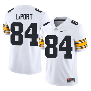 White Mens University of Iowa College Football #84 Stitched Sam LaPorta Jersey 137925-328